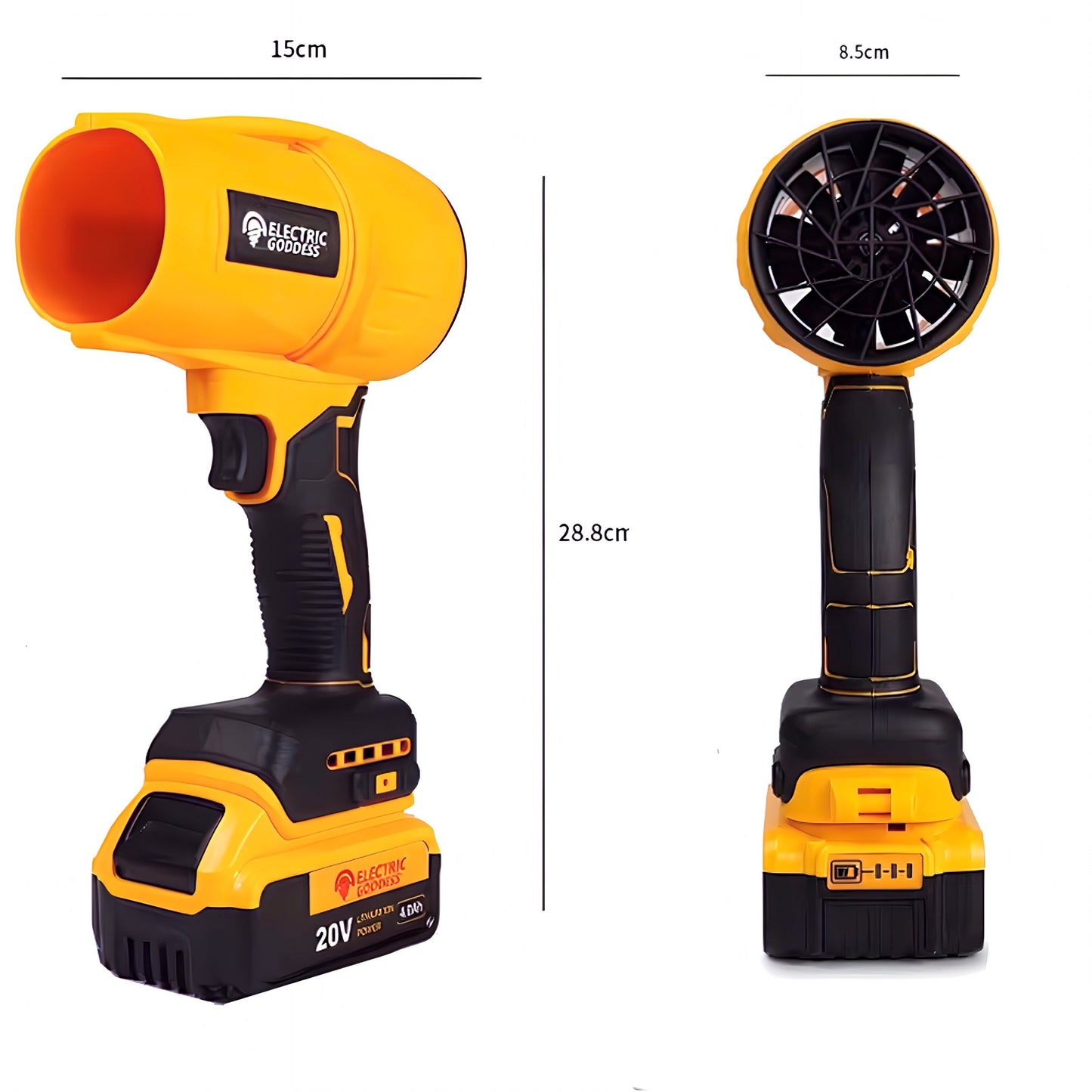 🌀•POWERFUL AND RECHARGABLE.