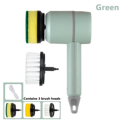 Electric Cleaning Brush 3 Brush Heads Cleaner Multifunctional